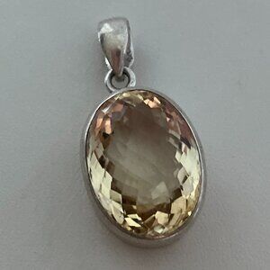Sterling Silver & Citrine Pendant